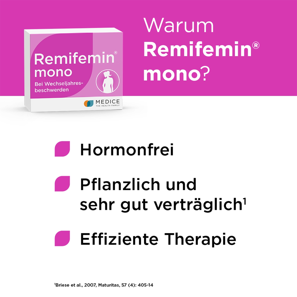 Remifemin mono hormonfreie Hilfe bei Wechseljahresbeschwerden