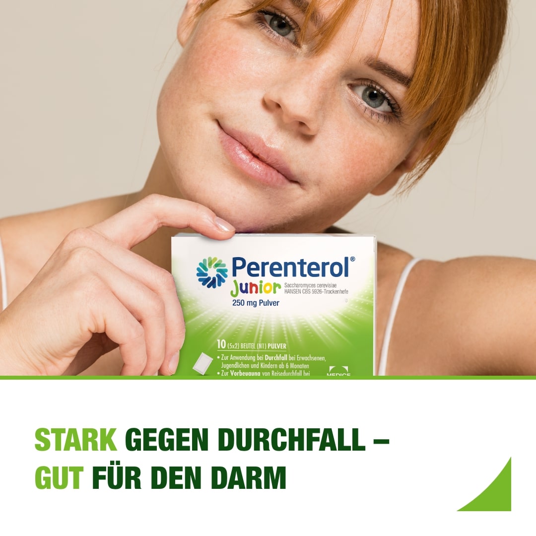 Perenterol Junior 250 mg bei akutem Durchfall und zur Vorbeugung 10 Stück