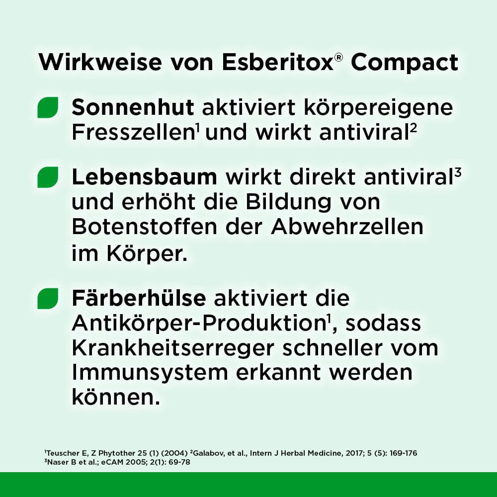 Esberitox COMPACT pflanzliches Arzneimittel bei Erkältung 60 Stück